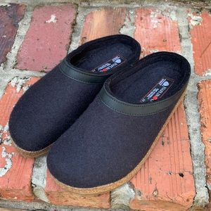 Haflinger Black Wool Clogs